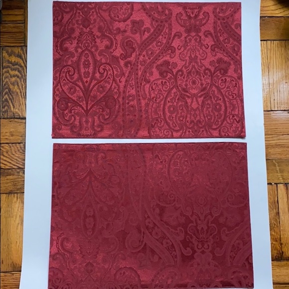 NWOT Ralph Lauren red paisley placemat 2 pieces - Picture 3 of 8